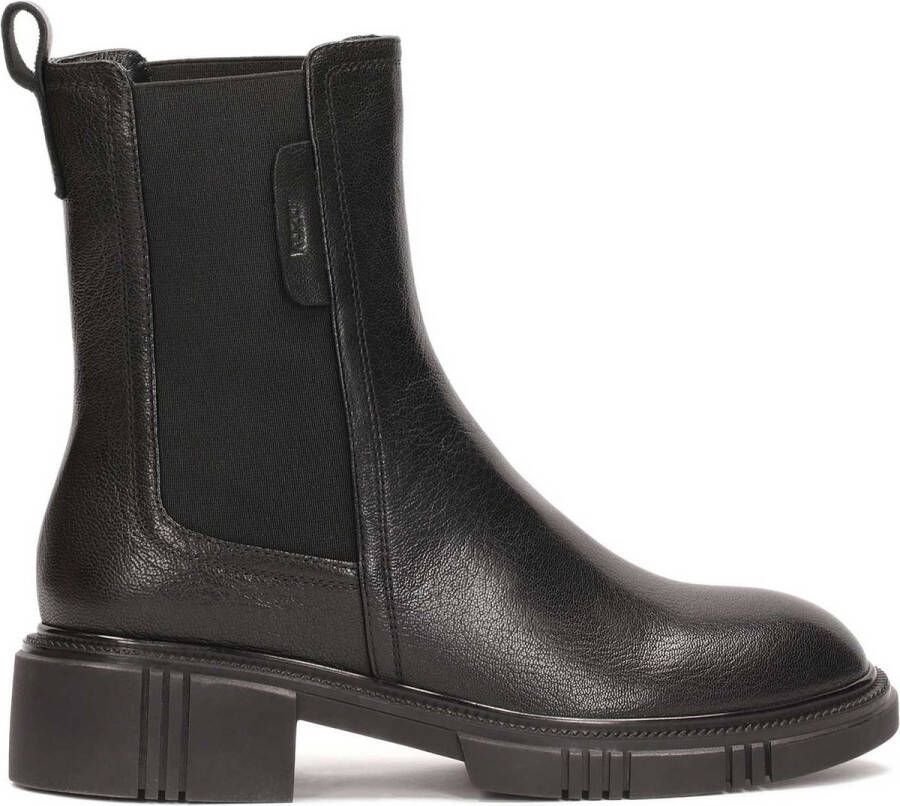Kazar Black chelsea boots with patterned sole