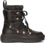 Kazar Zwarte stoffen en graanleren sneeuwlaarzen Black Dames - Thumbnail 1