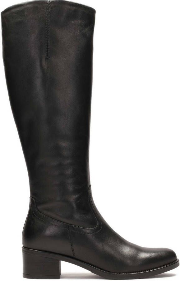 Kazar Black heeled boots with rounded upper