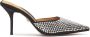 Kazar Black heeled flip-flops with silver crystals - Thumbnail 2