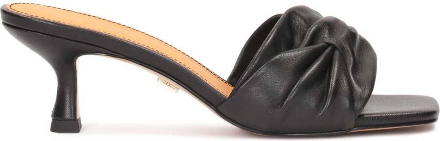 Kazar Black kitten heeled mules