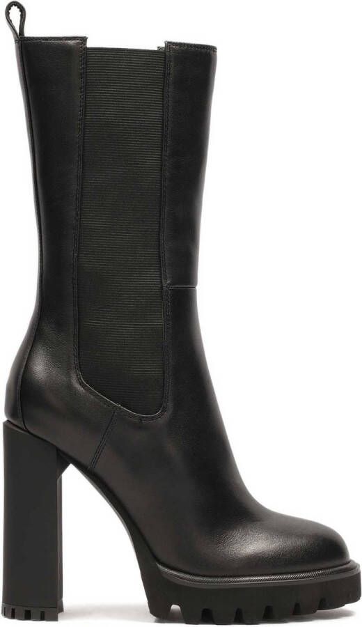 Kazar Black leather boots with high upper