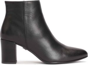 Kazar Black leather heeled boots