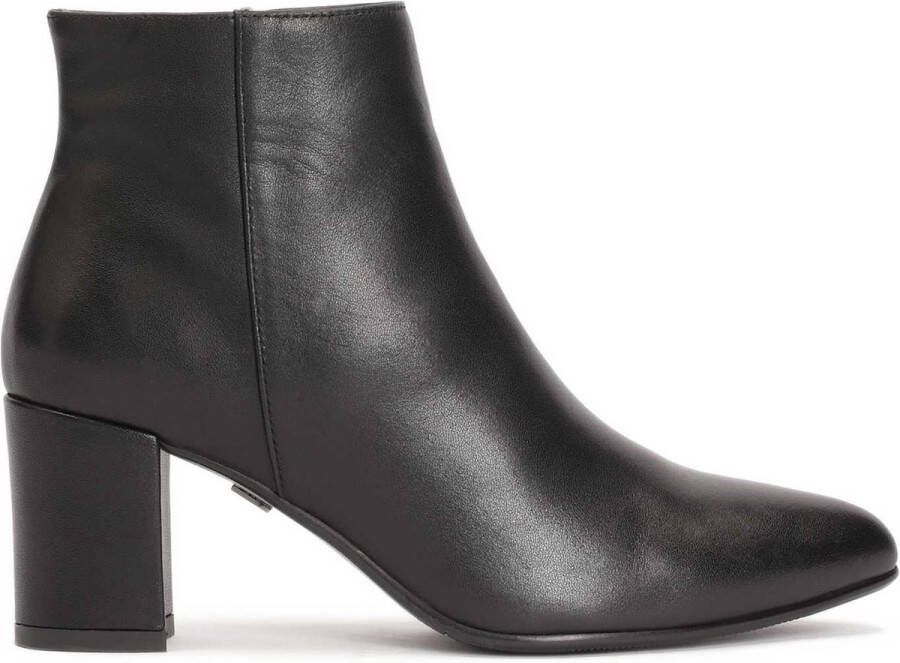 Kazar Zwarte leren laarzen met hak Black Dames