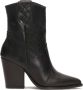 Kazar Black leather heeled cowboy boots - Thumbnail 2