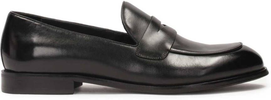 Kazar Zwarte leren heren penny loafers Black Heren