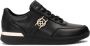 Kazar Zwarte leren sneakers versierd met gouden elementen Black Dames - Thumbnail 4