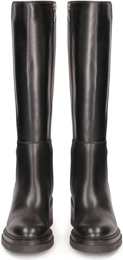 Kazar Black leather zip-up boots