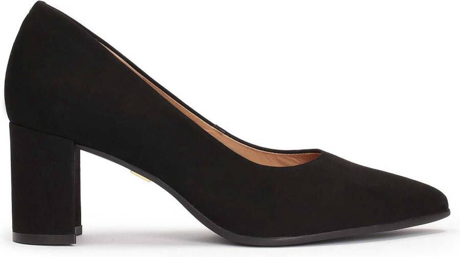 Kazar Black nubuck minimal style pumps