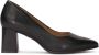 Kazar Zwarte pumps met een brede shearling hak Black Dames - Thumbnail 1