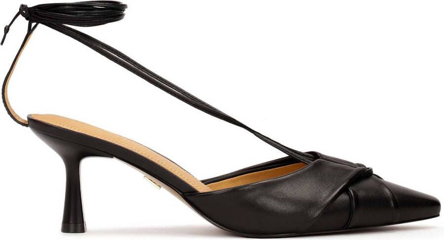 Kazar Black pumps with binding around the ankle