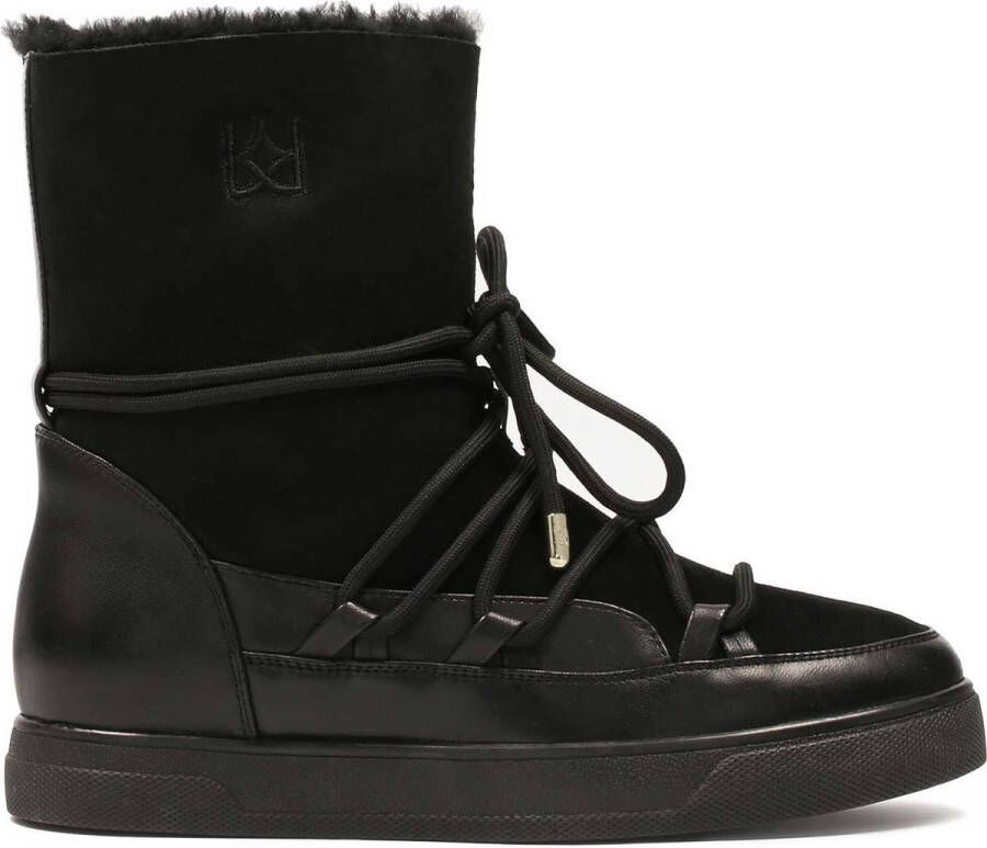 Kazar Black snow boots with suede upper