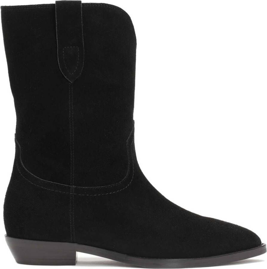 Kazar Zwarte suède cowboy laarzen Black Dames