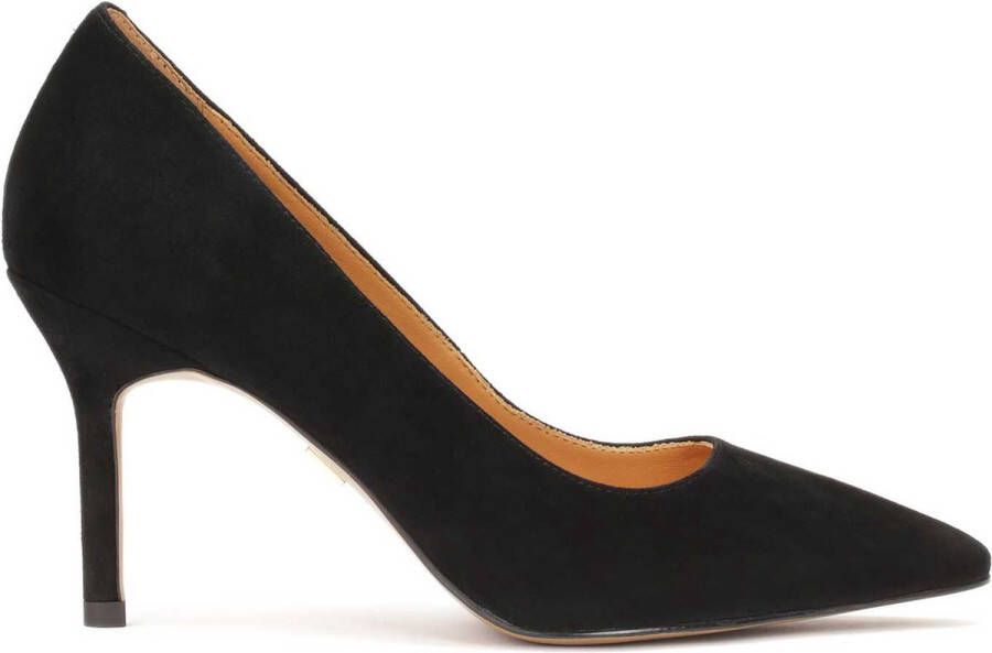 Kazar Black suede minimal pumps