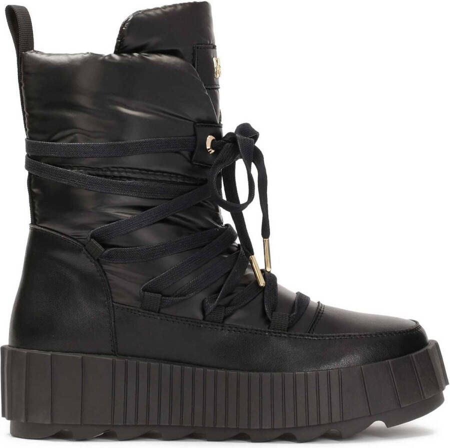 Kazar Black women's snow boots on a thick sole