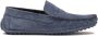 Kazar Blauwe suède mocassins op een met studs versierde rubberen zool Blue Heren - Thumbnail 1