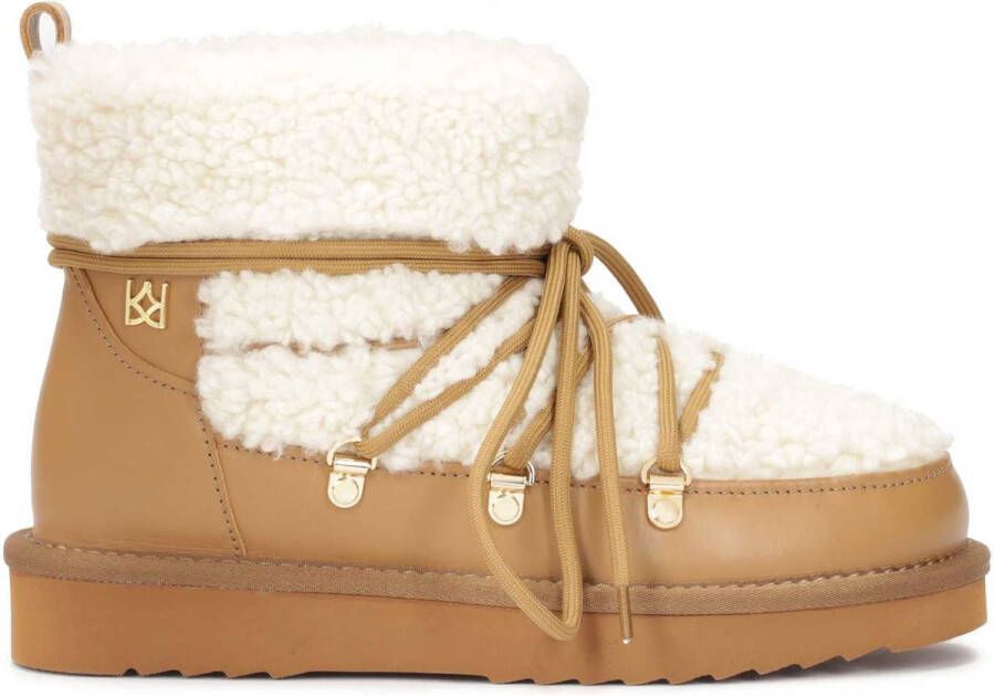 Kazar Brown and cream women's snow boots