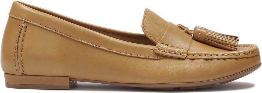 Kazar Brown leather moccasins with tassels