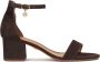 Kazar Zamszowe brązowe sandały z zakrytą piętą|53101-02-26|37 - Thumbnail 1