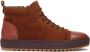 Kazar Bruine herensneakers met een hoog bovenwerk en een gegolfde zool - Thumbnail 2