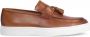 Kazar Chaussures décontractées en cuir brun pour hommes décorées de queues de pie - Thumbnail 1