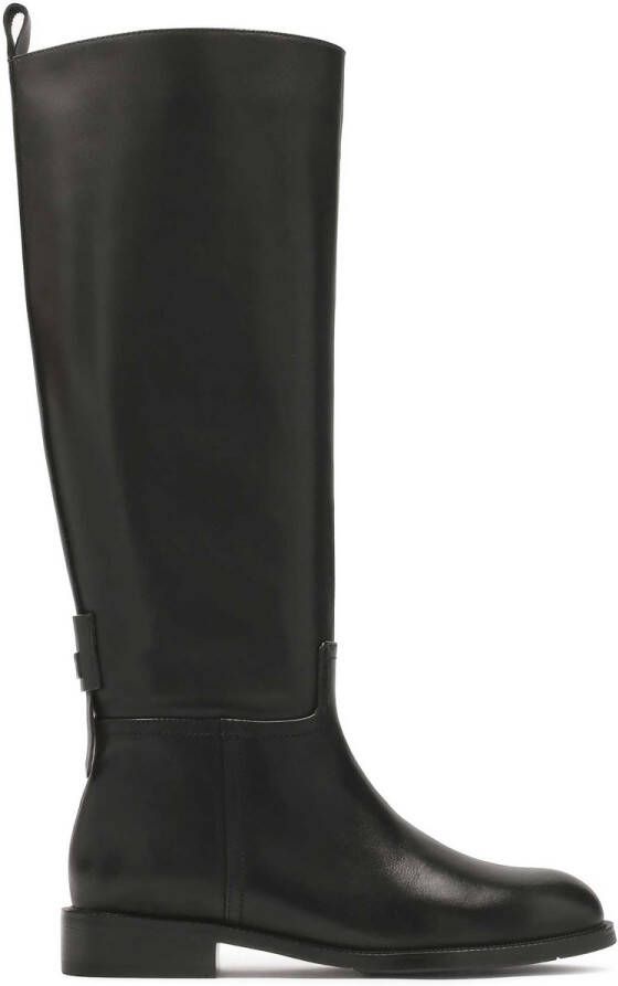 Kazar Classic black boots on a flat sole