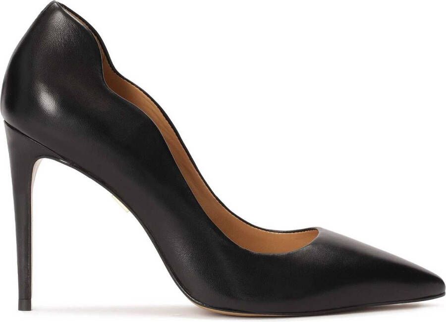 Kazar Classic black grain leather pumps