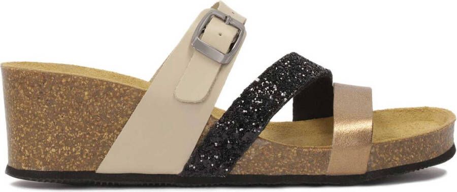 Kazar Comfortable mules with three straps on the heel