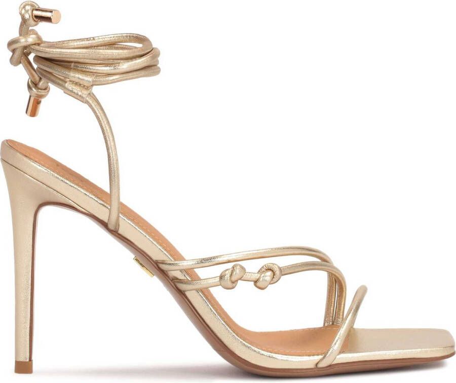 Kazar Elegant gold sandals with slender heels