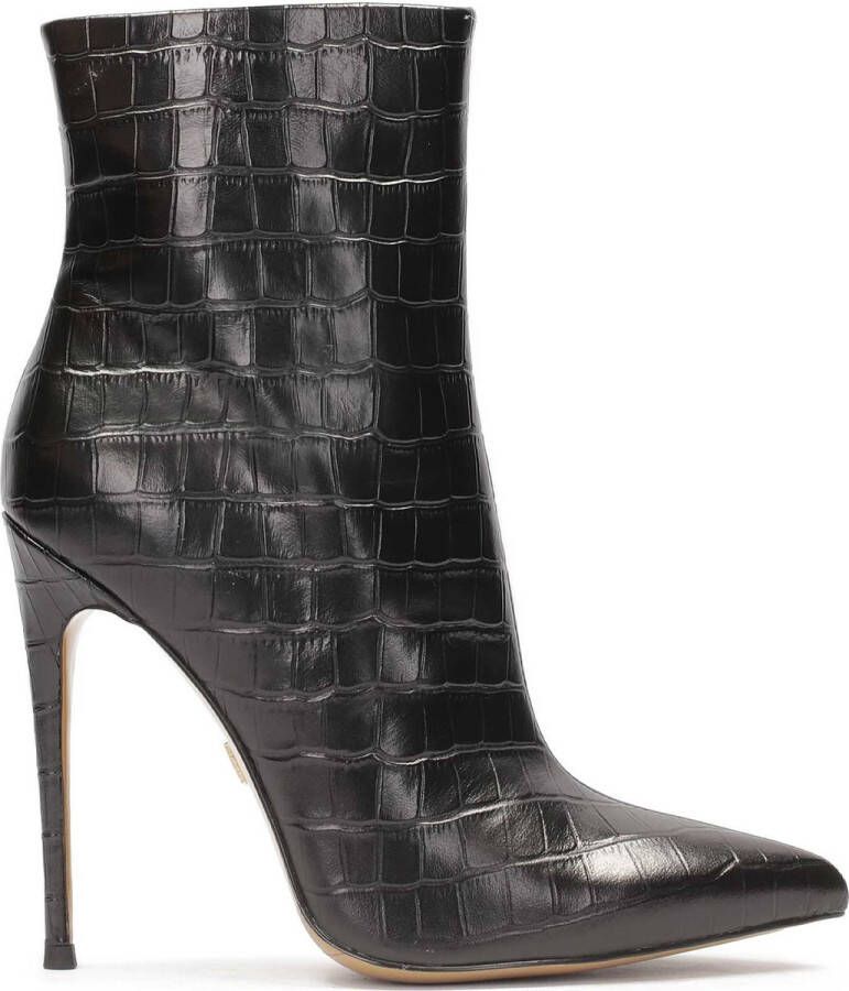 Kazar Elegant high stiletto boots with crocodile pattern