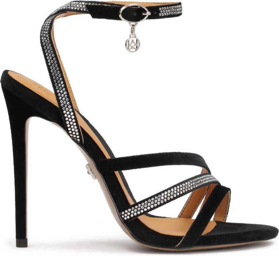 Kazar Elegant sandals with crystals on a high stiletto heel