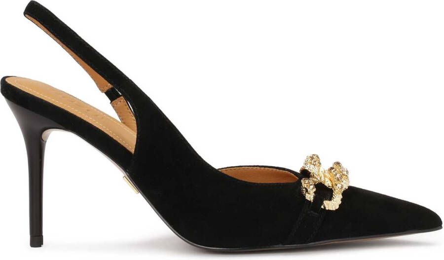 Kazar Elegant suede pumps decorated with chain