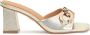 Kazar Dames elegante gouden muiltjes op een comfortabele hak Yellow Dames - Thumbnail 1