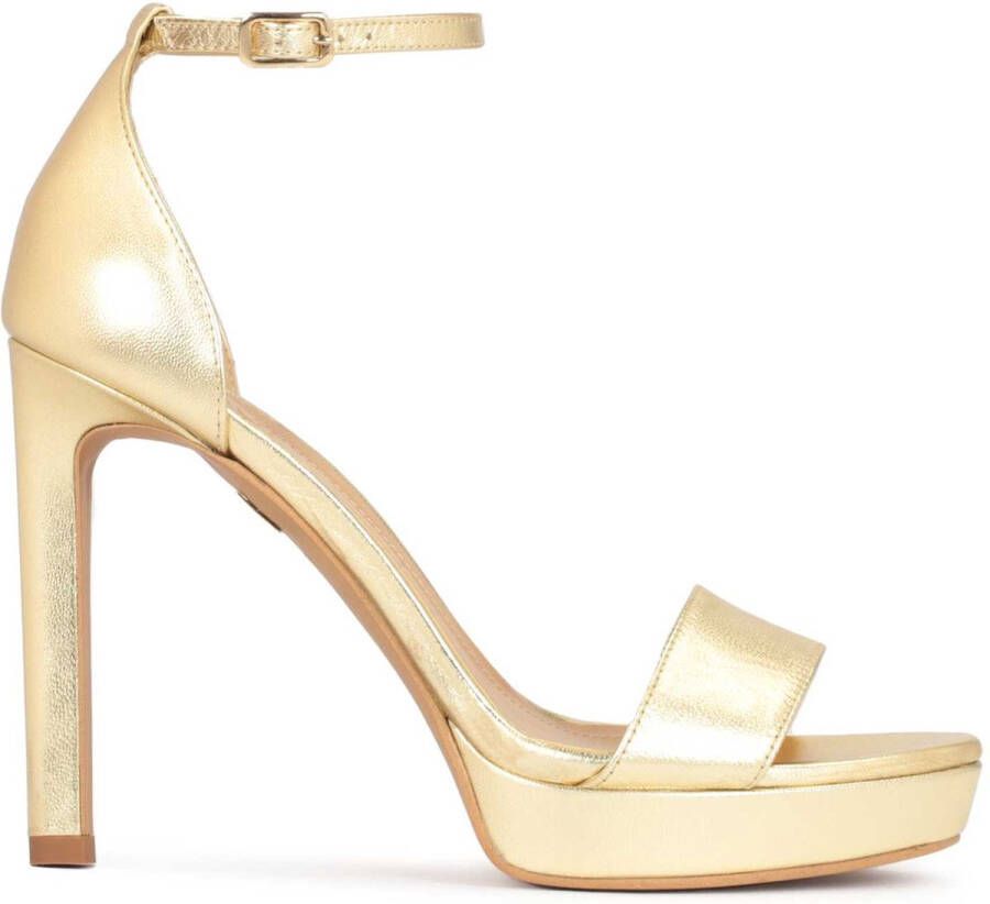 Kazar Elegante gouden hoge hak plateau sandalen