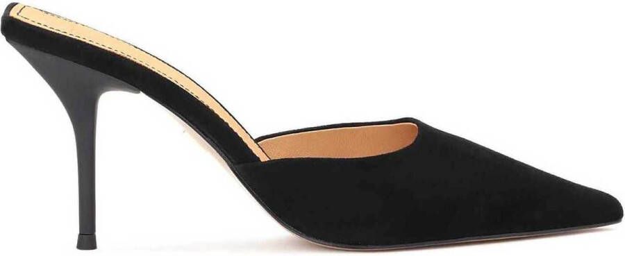 Kazar Dames elegante zwarte muiltjes op een hak Black Dames