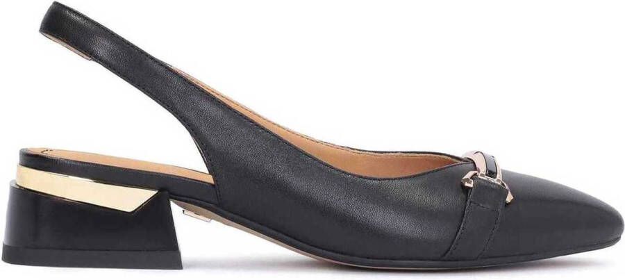 Kazar Elegante zwarte pumps met een versiering op de voorkant