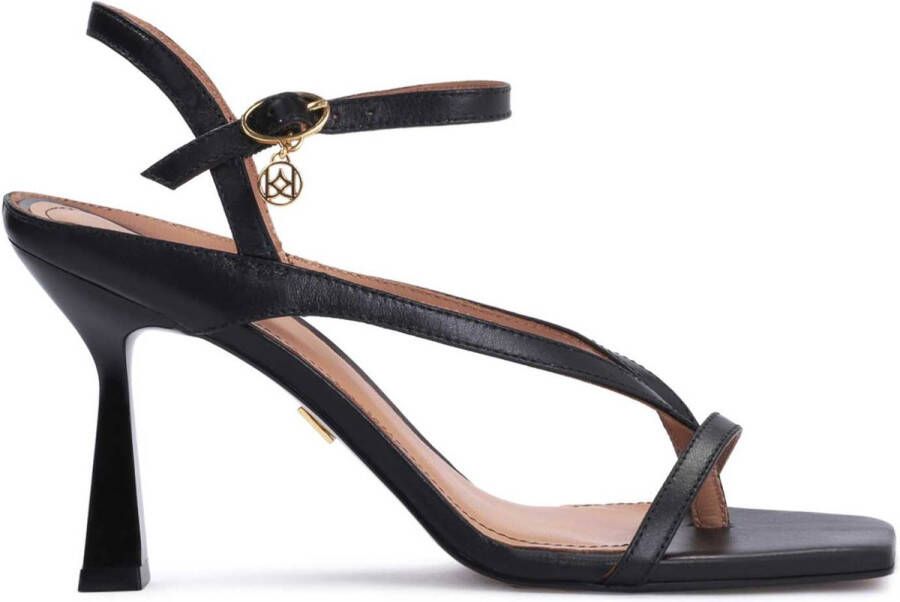 Kazar Elegante zwarte sandalen met effectieve banden Black Dames