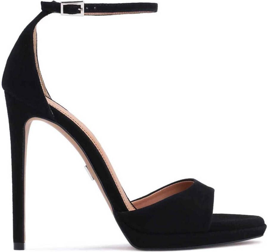 Kazar Elegante zwarte sandalen op een platform en een hoge hak