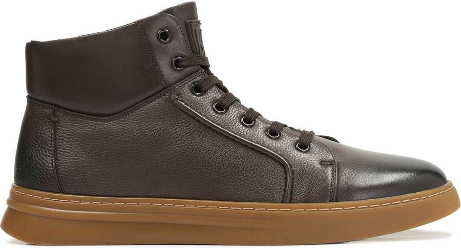 Kazar Enkelhoge bruine leren sneakers voor heren