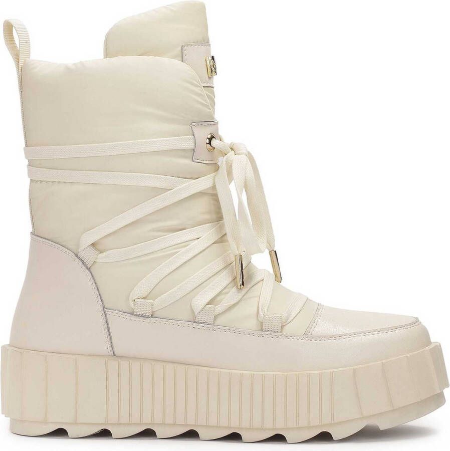 Kazar Modieuze sneeuwlaarzen in beige kleur Beige Dames