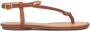 Kazar Platte bruin lederen flip-flops stijl sandalen Brown Dames - Thumbnail 1