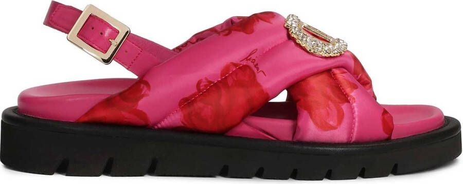 Kazar Floral pattern sandals on a flat sole