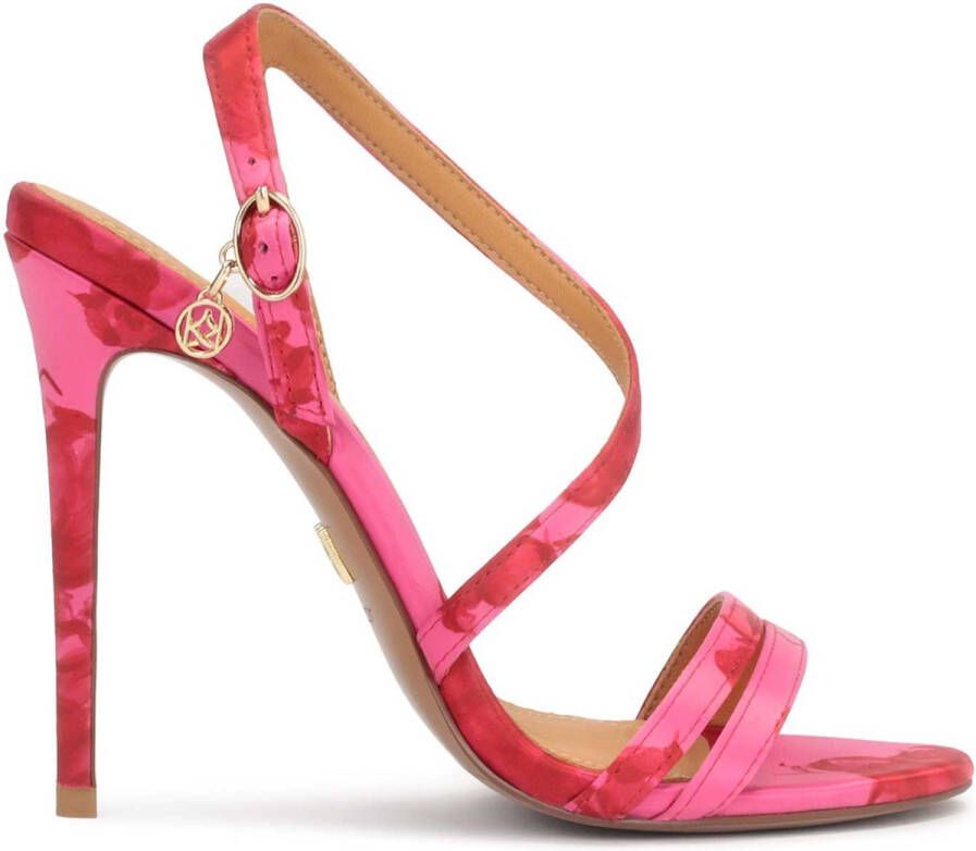 Kazar Floral pink fabric sandals