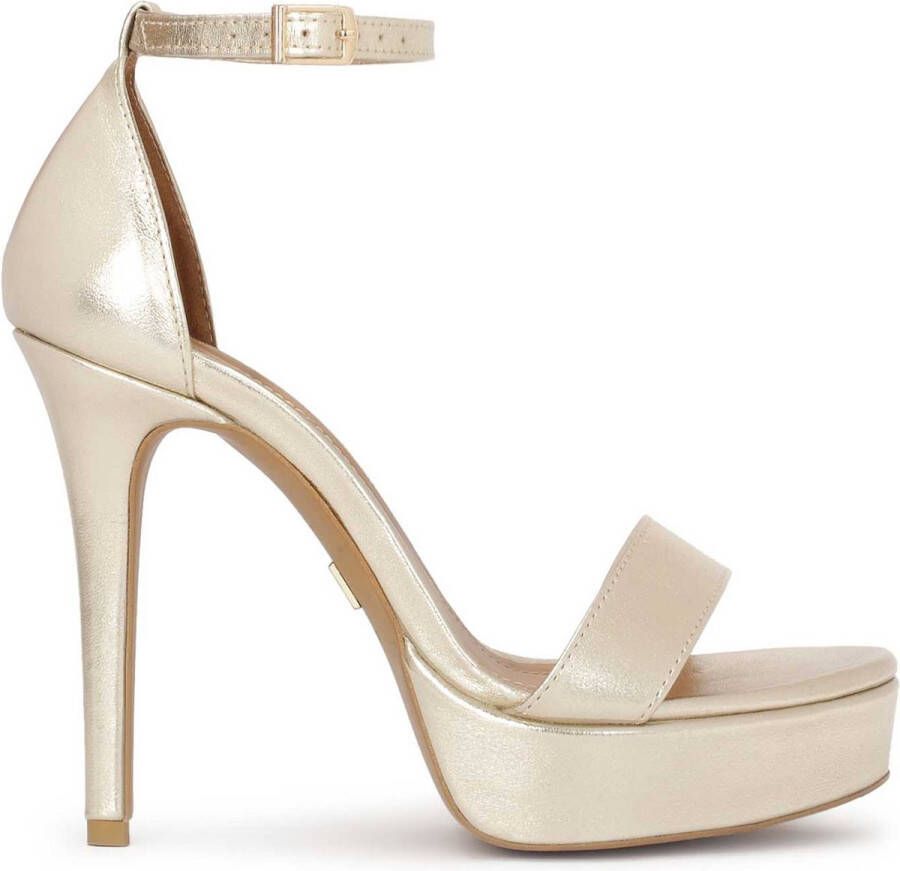 Kazar Gold high heel and platform sandals