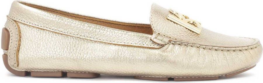 Kazar Gold moccasins on a comfortable sole