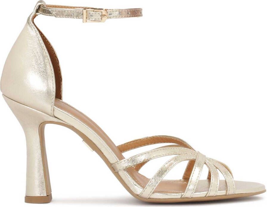 Kazar Gouden sandalen met een stabiele hak Yellow Dames