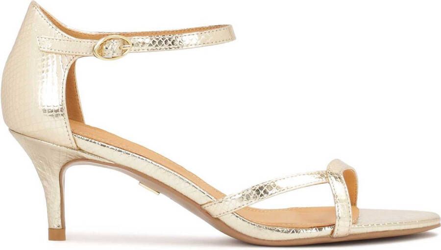 Kazar Gouden sandalen met volledige hak en lage hak Yellow Dames