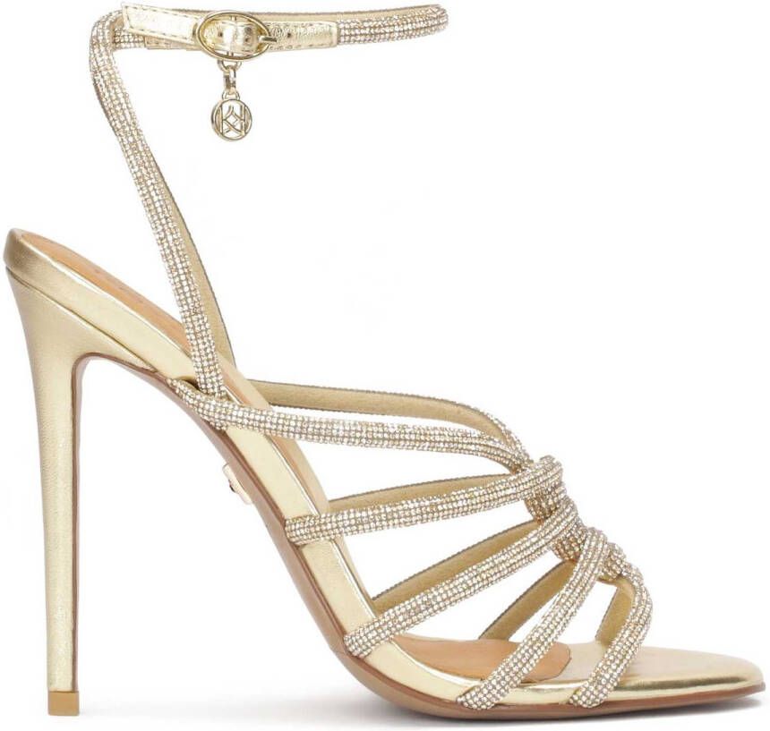Kazar Gouden sandalen versierd met kristallen Yellow Dames