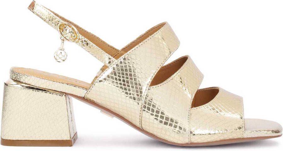 Kazar Golden sandals made of embossed leather