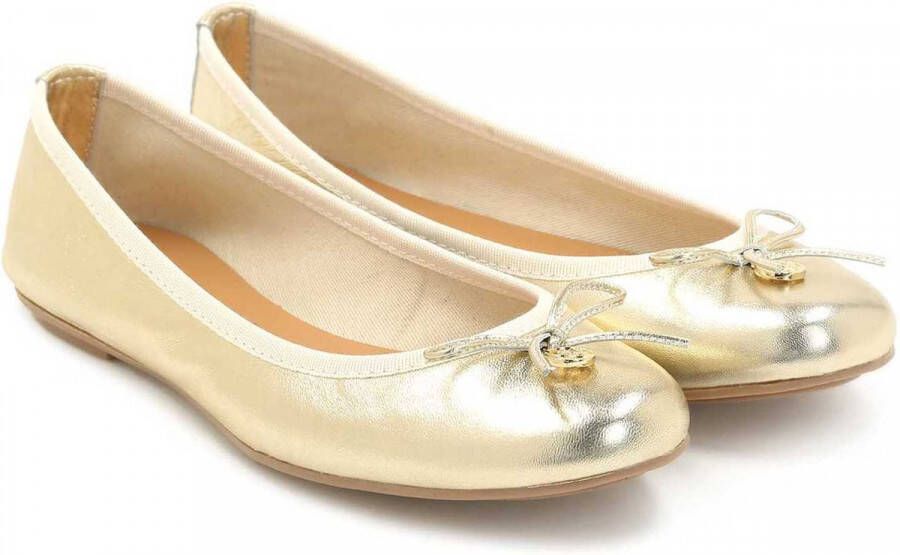 Kazar Dames gouden ballerina's Yellow Dames